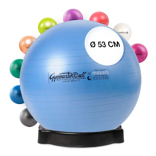 Original Pezzi Pezziball MAXAFE 53cm mit Ballschale lightblue Sitzball von PEZZI