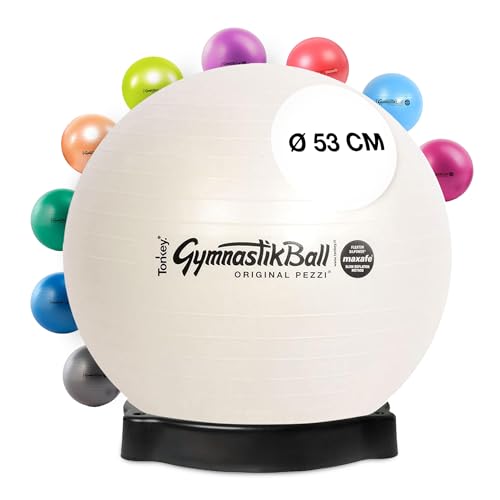 Original Pezzi Pezziball MAXAFE 53cm mit Ballschale pearlwhite Sitzball von PEZZI