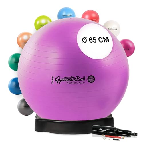 Original Pezziball MAXAFE 65 cm violett m. Ballschale & Pumpe Gymnastikball von PEZZI