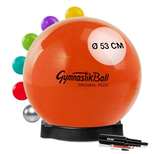 Original Pezziball Standard 53 cm orange m. Ballschale & Pumpe Gymnastikball Original Pezziball Standard 53 cm orange m. Ballschale & Pumpe Gymnastikball von PEZZI