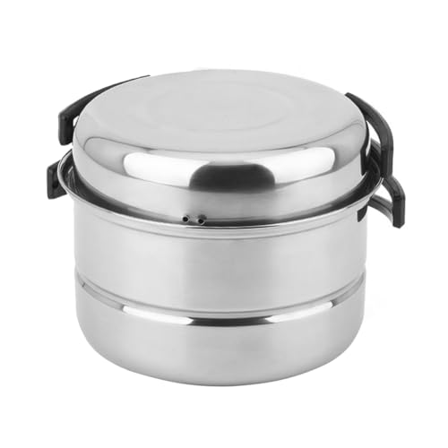 Orolotay 3-Teiliges Set für Outdoor-Camping, Picknick-Topf, Edelstahl-Kochgeschirr, Picknick-Pfannen-Set, Kochwerkzeug-Set für 2-3 Personen (Silber) von Orolotay