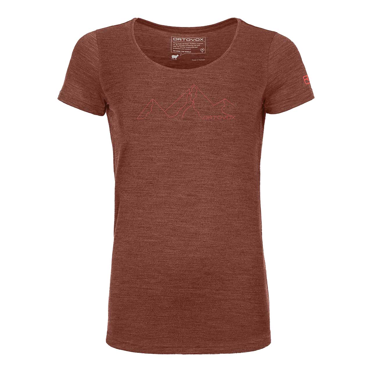 Ortovox 150 Cool Mountain T-Shirt W - Clay Orange Blend, XS von Ortovox}