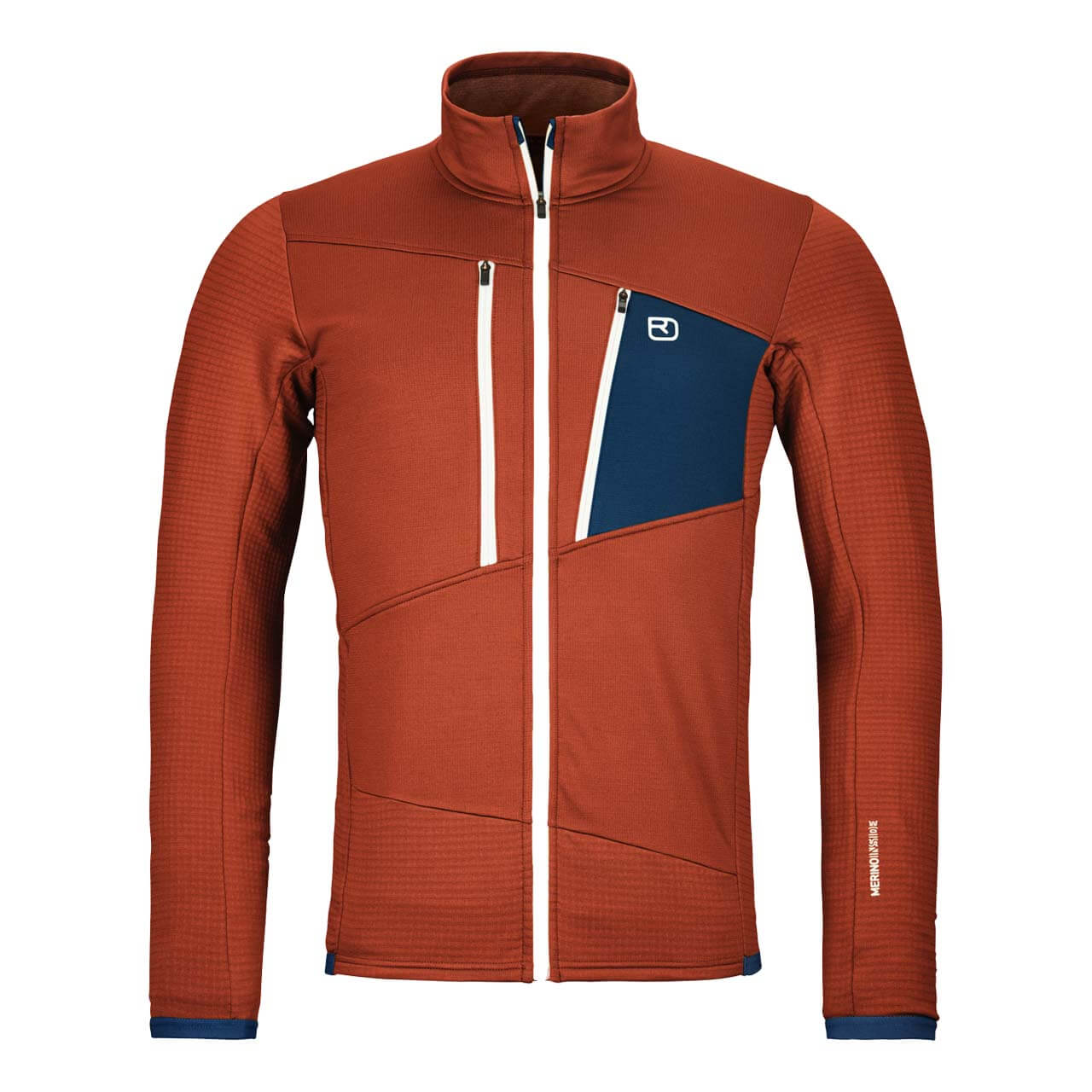 Ortovox Fleece Grid Jacke - Clay Orange, XL Ortovox Fleece Grid Jacke - Clay Orange, XL von Ortovox