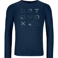 Ortovox Herren 185 Merino Brand Outline Longsleeve von Ortovox