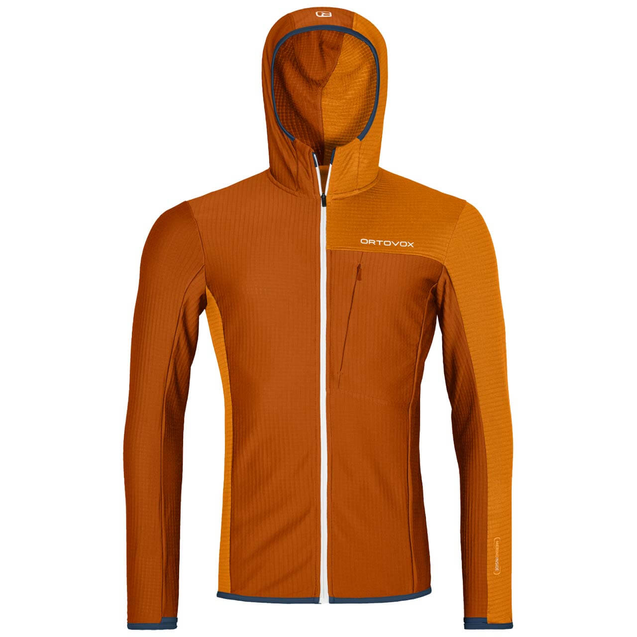 Ortovox Hoody Fleece Light Grid - Bristle Brown, L Ortovox Hoody Fleece Light Grid - Bristle Brown, L von Ortovox