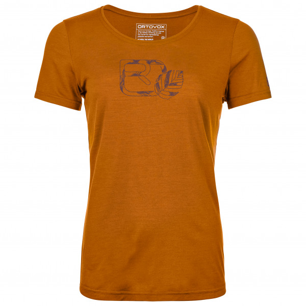 Ortovox - Women's 120 Cool Tec Leaf Logo T-Shirt - Merinoshirt Gr L orange von Ortovox