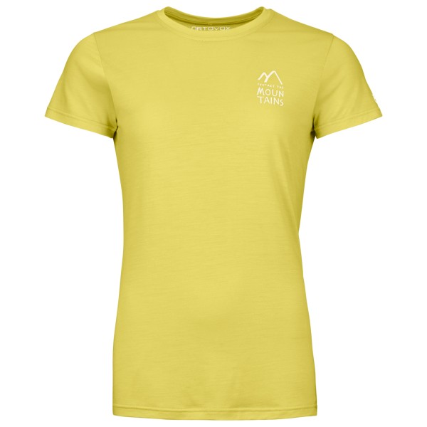 Ortovox - Women's 120 Cool Tec Mountain Duo T-Shirt - Merinoshirt Gr S gelb von Ortovox