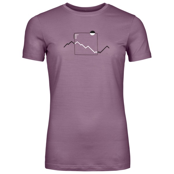 Ortovox - Women's 150 Cool Peak Focus T-Shirt - Merinoshirt Gr L rosa/lila von Ortovox