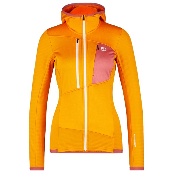 Ortovox - Women's Fleece Grid Hoody - Fleecejacke Gr XS orange von Ortovox