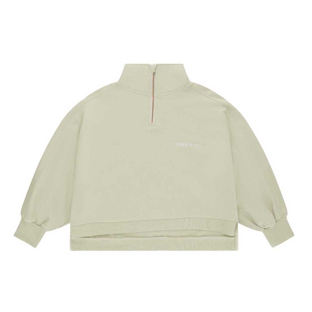 Osaka Cropped Half Zip Sweatshirt Beige L Frau Osaka Cropped Half Zip Sweatshirt Beige L Frau von Osaka
