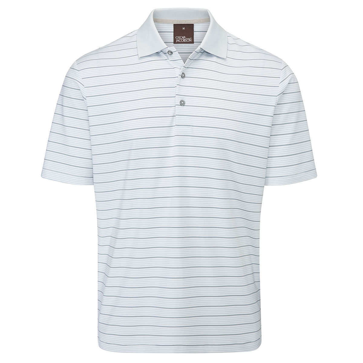 Oscar Jacobson Men's Kendal Golf Polo Shirt, Mens, Grey/teal, Large | American Golf von Oscar Jacobson