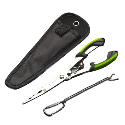 Osdhezcn Angelzange, Angelhakenentferner, Werkzeug, Stahl, multifunktionale Spaltringe, Zange mit Tasche und Schlüsselbändern, Angelhakenentferner Osdhezcn Angelzange, Angelhakenentferner, Werkzeug, Stahl, multifunktionale Spaltringe, Zange mit Tasche und Schlüsselbändern, Angelhakenentferner von Osdhezcn