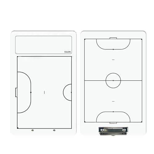 Osdhezcn Fußball-Basketball-Taktiktafel für Trainer mit Marker, doppelseitig, für halbe Plätze von Osdhezcn