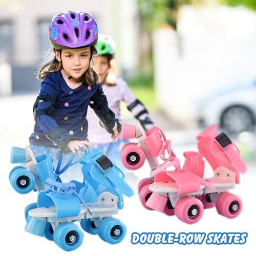 Oseczmut 4-Rollen-Skates, verstellbare Skates,Zweireihige Kinder-Rollschuhe für Anfänger - Einfaches Design für, Mädchen, Tochter, Sohn, Schwester von Oseczmut