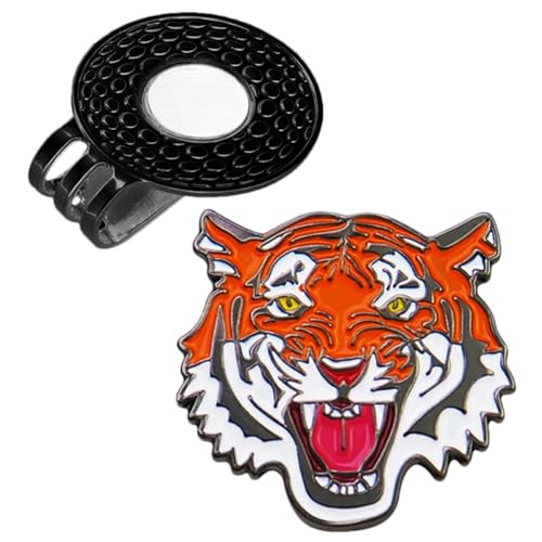 Oseczmut Golfball-Marker-Hutclip, magnetischer Golfball-Marker - Einzigartiger Ballhalter-Clip im Tiger-Design | Schlanker Hutclip, magnetische Golfballhalter, für Metall-Golfballmarker Oseczmut Golfball-Marker-Hutclip, magnetischer Golfball-Marker - Einzigartiger Ballhalter-Clip im Tiger-Design | Schlanker Hutclip, magnetische Golfballhalter, für Metall-Golfballmarker von Oseczmut