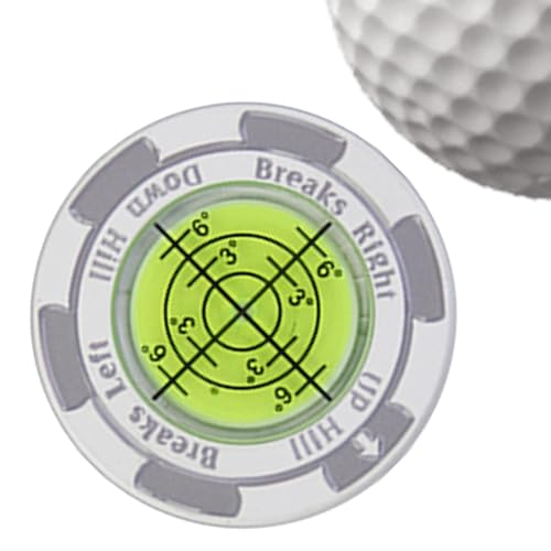 Oseczmut Golfballmarker für Putting Green,Golfballmarker für Putting Green | Rostfreier Zinklegierungs-Glof-Hat-Clip-Ballmarker,Hochpräzise grüne Lesehilfe, Golf-Putting-Tools für Männer und Frauen von Oseczmut