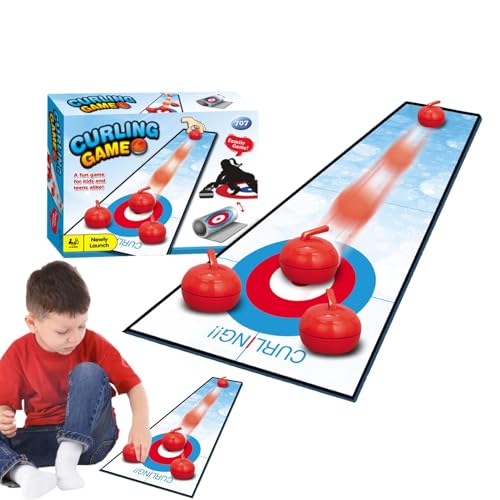 Oseczmut Tisch-Bowling, Tisch-Curling-Spiel | Kleine Tisch-Bowlingkugel - Lustiges Tabletop-Golfspiel für Kinderpartys, tragbares, pädagogisches Tisch-Bowlingspiel von Oseczmut