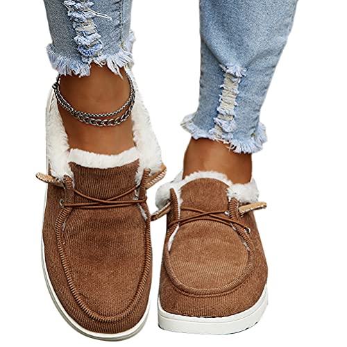Osheoiso Warme Schuhe Damen Winter Outdoor Schuhe Freizeitschuhe Flache Schuhe Lässige Plüsch Fleece Schuhe Loafers Mokassins Slipper Schneestiefel Runde Zehe Stiefeletten A Braun 38 EU Osheoiso Warme Schuhe Damen Winter Outdoor Schuhe Freizeitschuhe Flache Schuhe Lässige Plüsch Fleece Schuhe Loafers Mokassins Slipper Schneestiefel Runde Zehe Stiefeletten A Braun 38 EU von Osheoiso