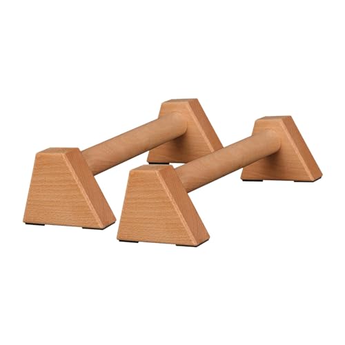Oshhni 2X Holz Parallettes Liegestützgriffe Griffbarren für Yoga Männer Frauen Sport Reisen von Oshhni