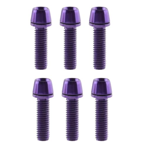 Oshhni 6Pcs Fahrrad Vorbau Schrauben Schrauben Fahrrad Bremse Schrauben Fahrrad Vorbau Schrauben für Mountainbike, lila Oshhni 6Pcs Fahrrad Vorbau Schrauben Schrauben Fahrrad Bremse Schrauben Fahrrad Vorbau Schrauben für Mountainbike, lila von Oshhni