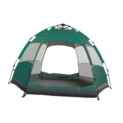 Oshhni Automatisches Campingzelt, schnell aufzubauen, belüftetes Sonnenschutz- und regendichtes Reisezelt für den Außenbereich zum Bergsteigen, GRÜN von Oshhni