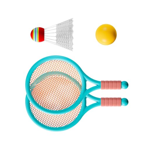 Oshhni Badminton-Tennis-Set für Kinder, Eltern-Kind-Interaktives Spielzeug, Sportspiel, Geschenk, Kinder-Tennisschläger für Strandspiele, Mädchen und Jungen, Blau von Oshhni