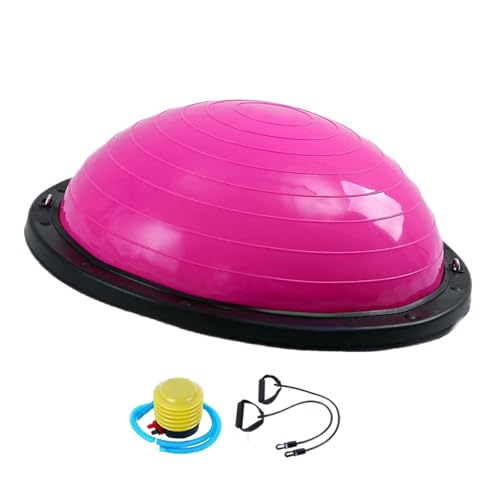 Oshhni Balance Ball Halb Gymnastikball Krafttrainingsgerät Stabilitätsball für den Außenbereich, ROSA von Oshhni