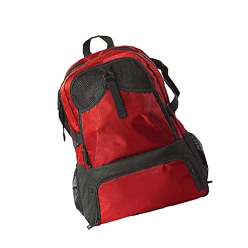 Oshhni Basketball-Rucksack, vielseitige Sport-Sporttasche für Fitness, Wandern, Straße, Reisen, ROT von Oshhni