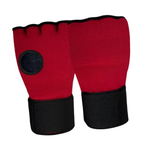 Oshhni Boxbandagen, Innenhandschuhe, weich gepolsterter Handschutz, Boxbandagen mit Langer Handgelenkschlaufe für Sport, MMA, Muay Thai, Dunkelrot von Oshhni