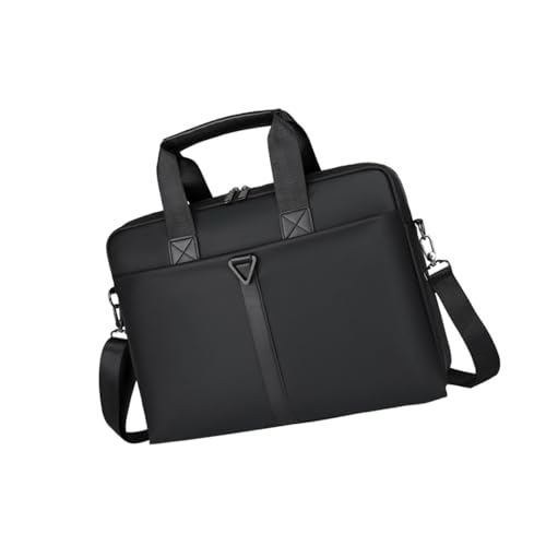 Oshhni Businesstasche für Herren, Aktentasche, Handtasche, Premium-Laptoptasche für Büro, Outdoor, Pulederfolie Schwarz von Oshhni