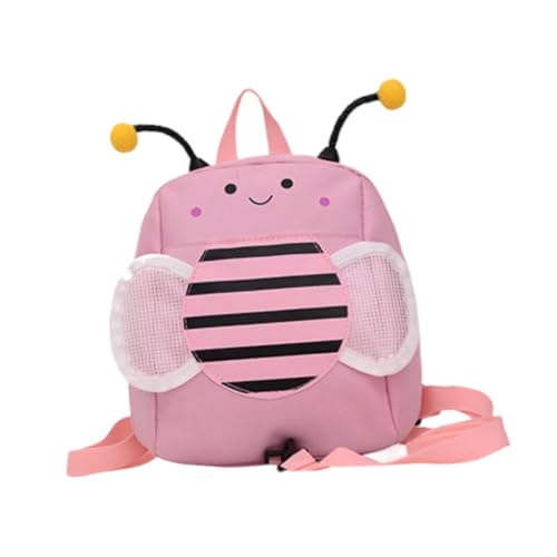 Oshhni Cartoon-Bienen-Rucksack für Kinder, Reise-Tagesrucksack für Partys, Outdoor-Straßenausflüge, Rosa von Oshhni