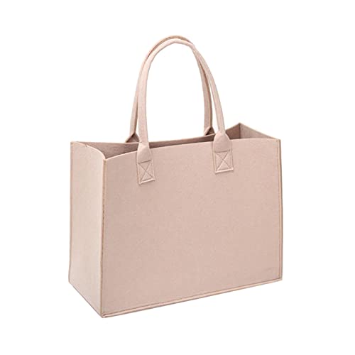 Oshhni Einkaufstasche Markttasche Faltbare Handtasche mit strapazierfähigem Griff Mehrzweck-Offene Große Filz-Einkaufstasche für Arbeit, Supermarkt, Büro, Beige, 40 x 30 x 15 cm Oshhni Einkaufstasche Markttasche Faltbare Handtasche mit strapazierfähigem Griff Mehrzweck-Offene Große Filz-Einkaufstasche für Arbeit, Supermarkt, Büro, Beige, 40 x 30 x 15 cm von Oshhni