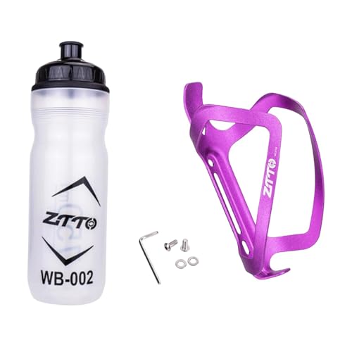 Oshhni Fahrrad 750 ml Wasserflasche mit Halter Fahrradzubehör Universal, lila Oshhni Fahrrad 750 ml Wasserflasche mit Halter Fahrradzubehör Universal, lila von Oshhni