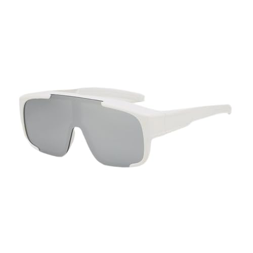 Oshhni Fahrradbrille, Sonnenbrille, Winddichte Brille, Erwachsene, Schutzbrille, Sport-Sonnenbrille für Baseball, Ski, Outdoor-Aktivitäten, Weiß von Oshhni