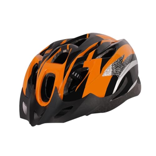 Oshhni Fahrradhelm mit abnehmbarem Visier, stoßfest, für Damen und Herren, Erwachsene, Orange von Oshhni