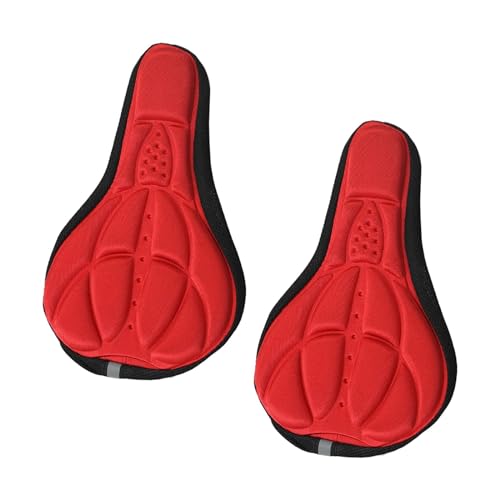 Oshhni Fahrradsitzkissen Fahrradsitzschutz Mode Biking Schwamm Ersatz Tragbarer Sportschutz Fahrradsattelbezug, Rot von Oshhni