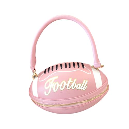 Oshhni Frauen Fußball geformte Umhängetasche Handtasche für Reisependlerarbeit im Freien, Rosa Oshhni Frauen Fußball geformte Umhängetasche Handtasche für Reisependlerarbeit im Freien, Rosa von Oshhni
