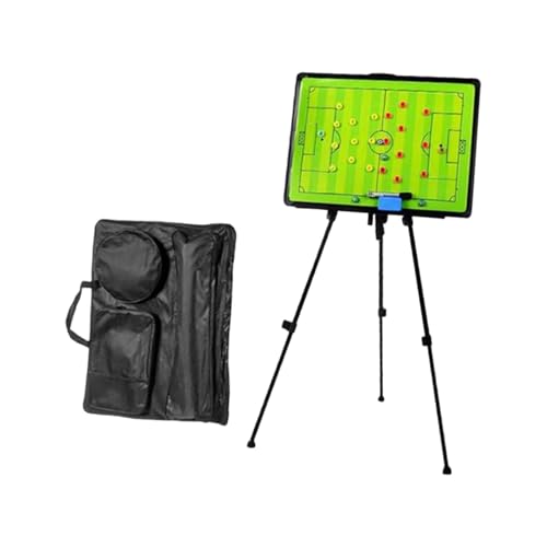 Oshhni Fußball-Coaching-Board, Fußball-Klemmbrett mit Teleskop-Stativ, mit Stift und Radiergummi, mit Aufbewahrungstasche, Fußball-Board von Oshhni