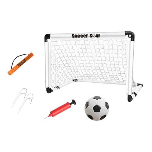 Oshhni Fußballtor für Kinder, Kinderspielzeug mit Ball, Trainingsausrüstung, faltbares Fußballtor, Fußballtor für Jugendliche im Hinterhof, Garten, Weiß 60x45cm von Oshhni