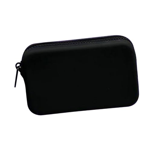 Oshhni Geldbörse mit Silikoneinsatz für Strandtasche, stylischer Kreditkartenhalter mit Reißverschluss, Schwarz von Oshhni