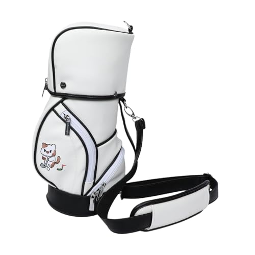 Oshhni Golfballtasche, Golf-Umhängetasche, wasserdichte Handtasche, süße Reisetasche, Aufbewahrungstasche für Golfspieler, Driving Range, Weiß von Oshhni