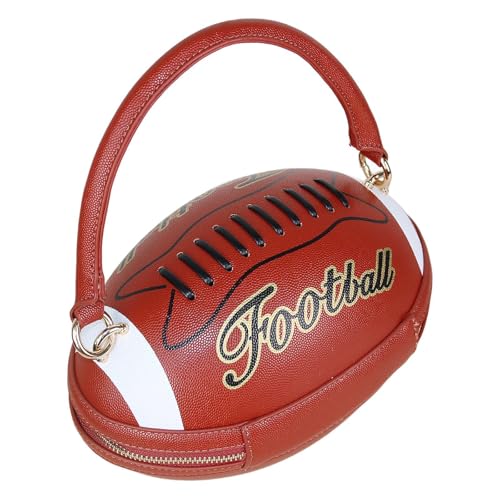 Oshhni Damen Tote Bag Vintage PU Leder Handtaschen, Handtaschen in Form eines American Football, Tote Umhängetasche mit Reißverschluss, Casual Handtaschen zum Einkaufen, Arbeit, Urlaub, Rot Oshhni Damen Tote Bag Vintage PU Leder Handtaschen, Handtaschen in Form eines American Football, Tote Umhängetasche mit Reißverschluss, Casual Handtaschen zum Einkaufen, Arbeit, Urlaub, Rot von Oshhni