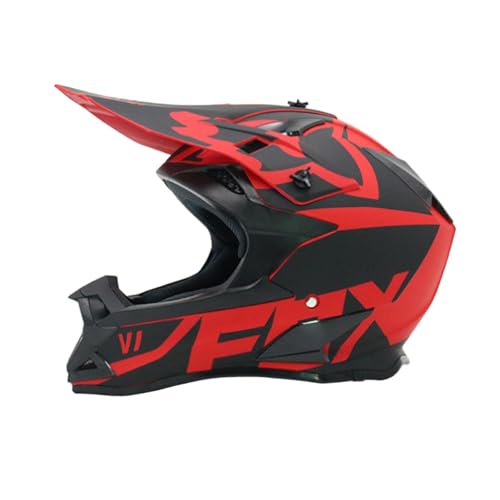 Oshhni Integralhelm Fahrradhelm Stoßdämpfender Outdoor-Helm für Erwachsene, Atmungsaktiver Mountainbike-Helm, Helm, Red S von Oshhni