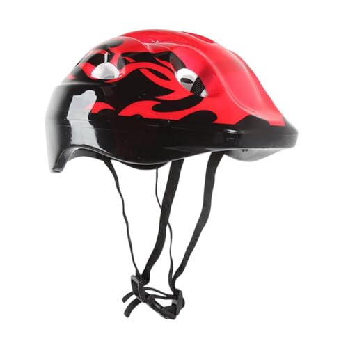 Oshhni Kinder Fahrradhelm, Fahrradhelm, Stoßfester Bequemer Skihelm, Rollschuhhelm zum Skateboarden Skifahren, Rot von Oshhni