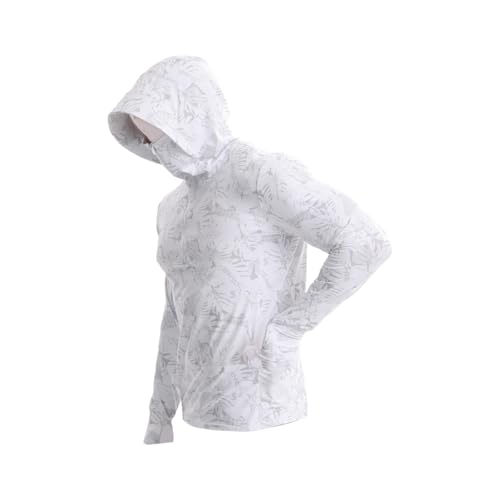 Oshhni Männer Sonnenschutz Kapuzenpullover Leichtes Shirt für Outdoor Aktivitäten, 4XL von Oshhni