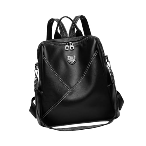 Oshhni PU-Rucksack, modern, Tagesrucksack für Reisen im Freien, Kinder, Schwarz von Oshhni