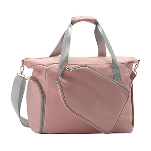 Oshhni Pickleball-Schlägertasche Pickleball-Schlägertasche Ausrüstung mit Schlägerpaddelhalter Pickleball-Einkaufstasche mit Schuhfach, Rosa von Oshhni