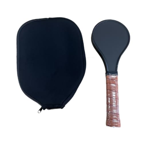 Oshhni Pickleball Sweet Paddle, tragbarer Pickleball-Schläger aus Kohlefaser mit langem Griff, Pickleball-Trainingsgerät für Kinder und Erwachsene, Brown W Paddle Cover von Oshhni