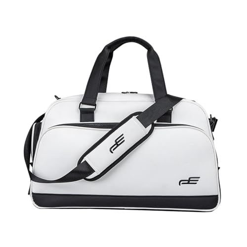 Oshhni Reisetasche, Umhängetasche, Aufbewahrungstasche, Gepäcktasche, große Sporttasche, Sporttasche, Übernachtungstasche für Golf, Wochenende, Weiß von Oshhni