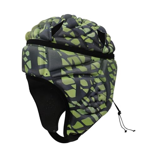 Oshhni Rugby-Helm, Fußball-Helmschutz, Schutz, stoßfeste Kopfbedeckung, Schutzkappe für das Spieltraining, Grün von Oshhni